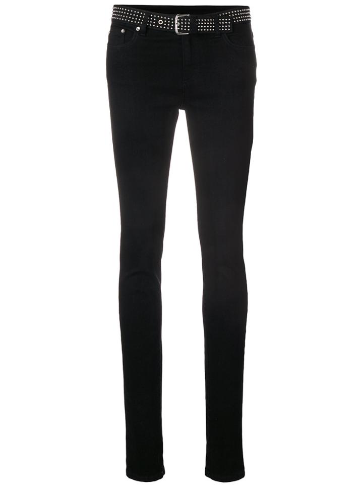 Red Valentino Skinny Studded Belt Jeans - Black