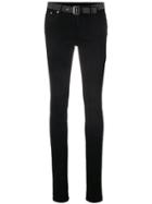 Red Valentino Skinny Studded Belt Jeans - Black
