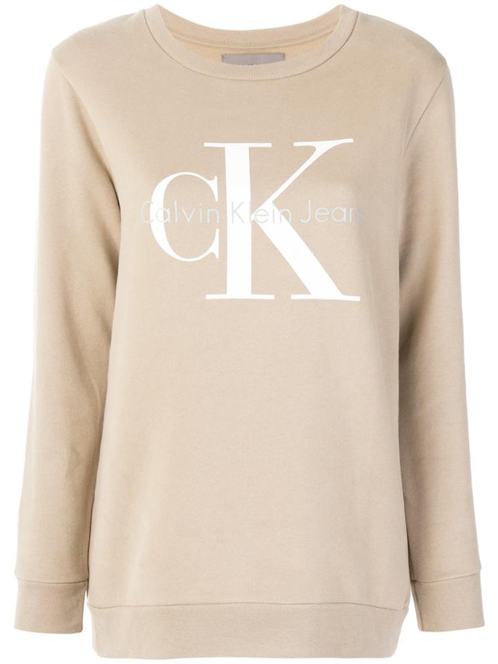 Ck Jeans Oversized Sweatshirt - Nude & Neutrals