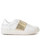 Valentino Metallic 'rockstud' Sneakers - White