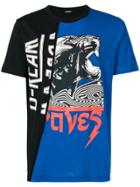 Diesel Printed Two-tone T-shirt - Black