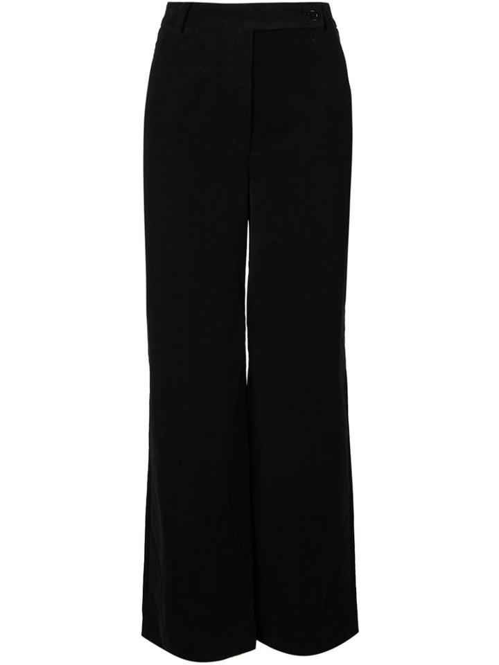 Carven High-waist Wide Leg Trousers, Women's, Size: 38, Black, Cotton/elastodiene
