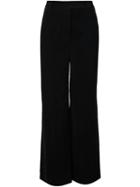 Carven High-waist Wide Leg Trousers, Women's, Size: 38, Black, Cotton/elastodiene