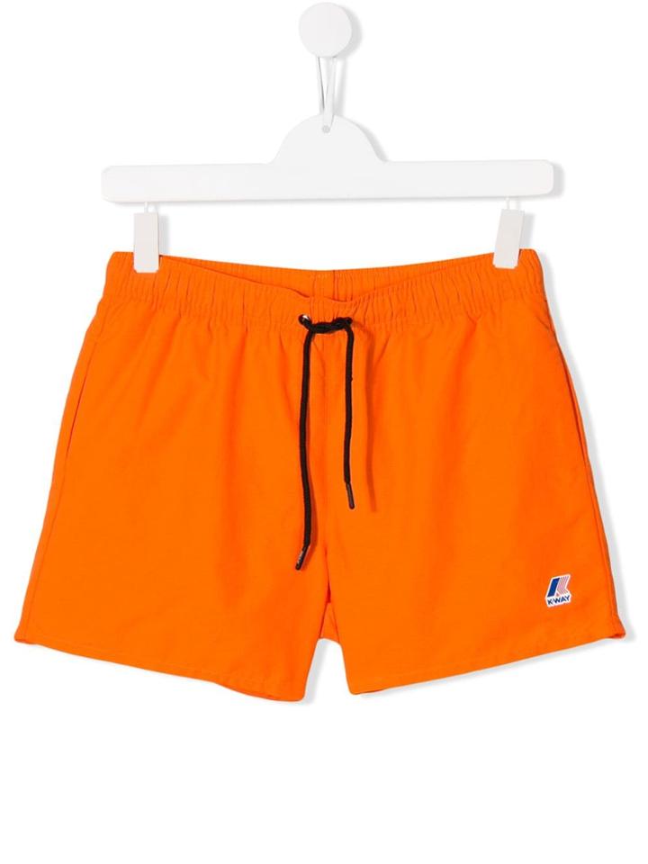 K Way Kids Logo Shorts - Orange