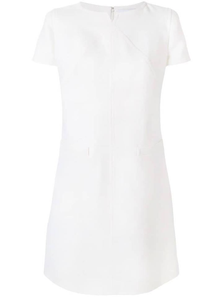 Courrèges Split Neck T-shirt Dress - Neutrals