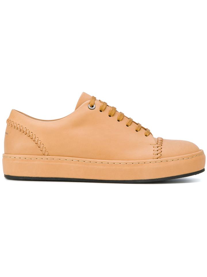 Wooyoungmi Stitching Detail Sneakers - Yellow & Orange