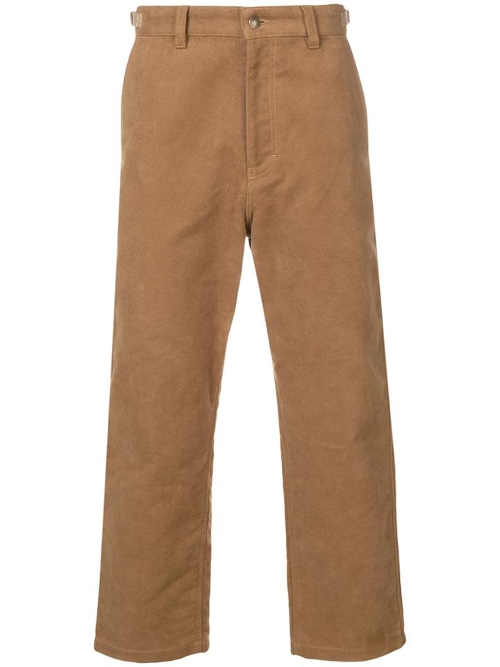 Ami Paris Worker Straight Fit Trousers - Neutrals