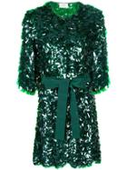 P.a.r.o.s.h. Sequin Embellished Longline Jacket - Green