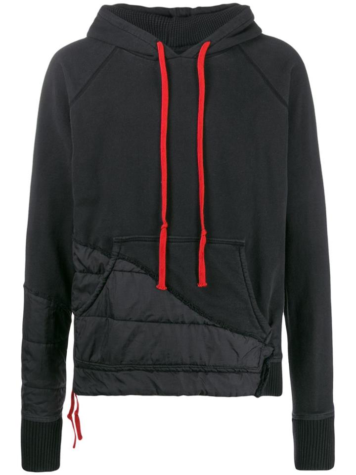 Greg Lauren Technical Contrast Hoody - Black