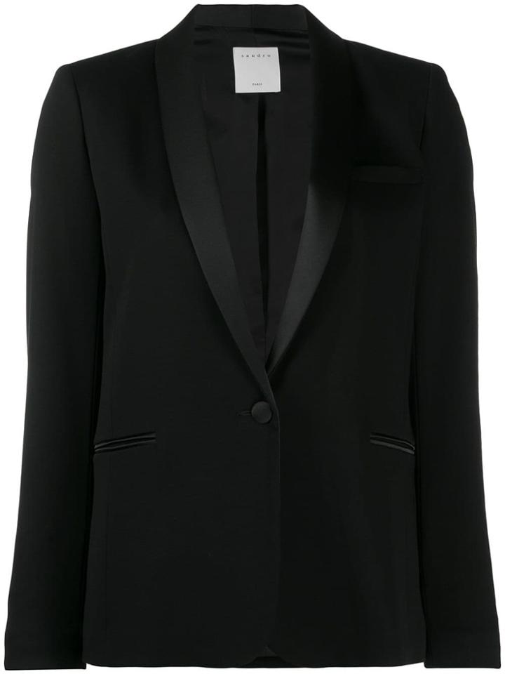 Sandro Paris Shawl Collar Blazer - Black