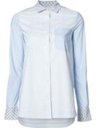 Derek Lam 10 Crosby Embroidered Dots Shirt, Women's, Size: 2, Blue, Cotton