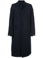 Poème Bohémien Creased Buttoned Coat - Blue