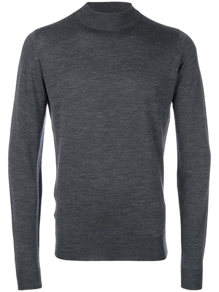 John Smedley Turtle-neck Jumper - Grey