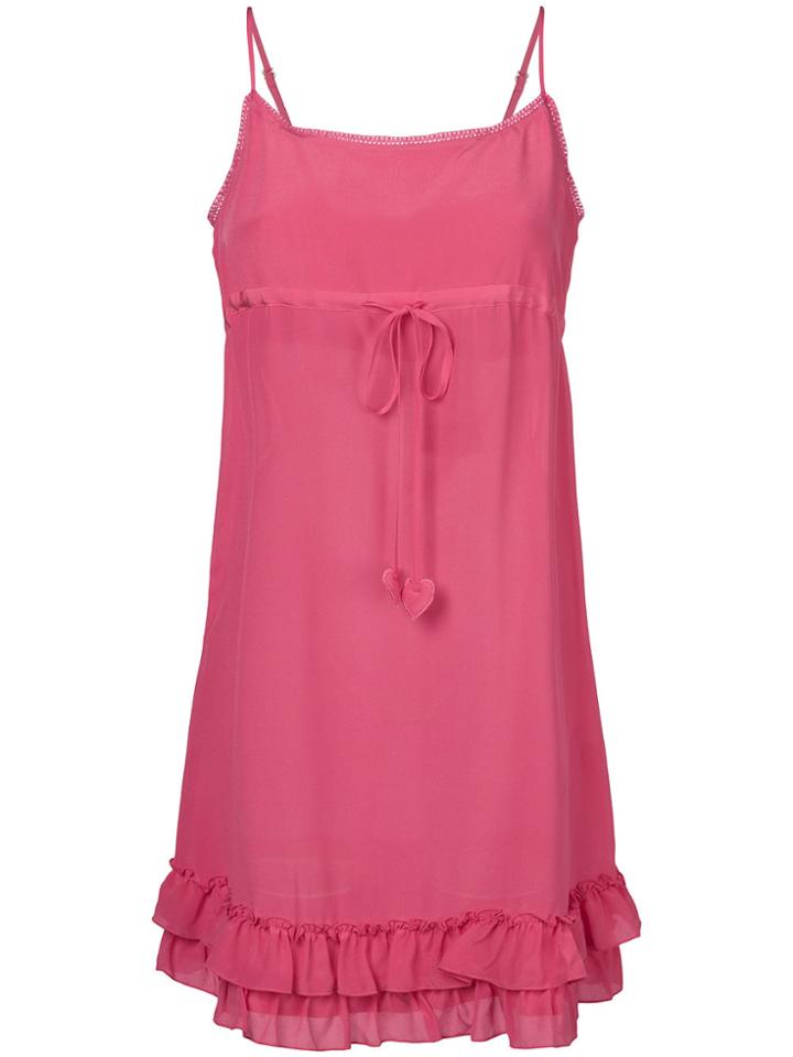 Twin-set Drawstring Shift Dress - Pink & Purple