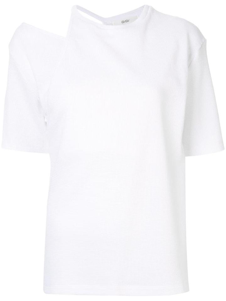 G.v.g.v. Cut-out Waffle T-shirt - White
