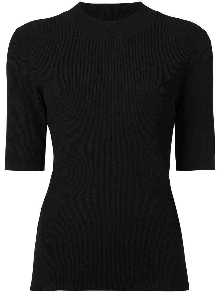 Victor Alfaro Cropped Sleeves Sweater, Women's, Size: Xs, Black, Polyester/viscose