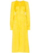 Attico Silk Blend Maxi Dress - Yellow & Orange