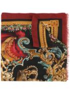 Dolce & Gabbana Baroque Print Scarf - Red
