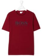 Boss Kids Teen Logo Print T-shirt - Red