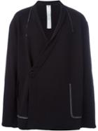Damir Doma Asymmetric Button Down Jacket, Men's, Size: Large, Black, Cotton