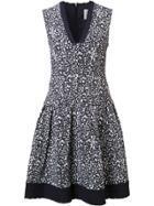 Carolina Herrera Brush Splatter Print Dress - Black