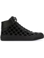 Jimmy Choo Argyle Hi-top Sneakers, Men's, Size: 41, Black, Leather/rubber