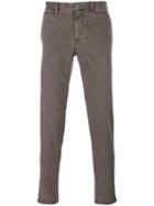 Pt01 Slim-fit Trousers, Men's, Size: 48, Brown, Cotton/spandex/elastane