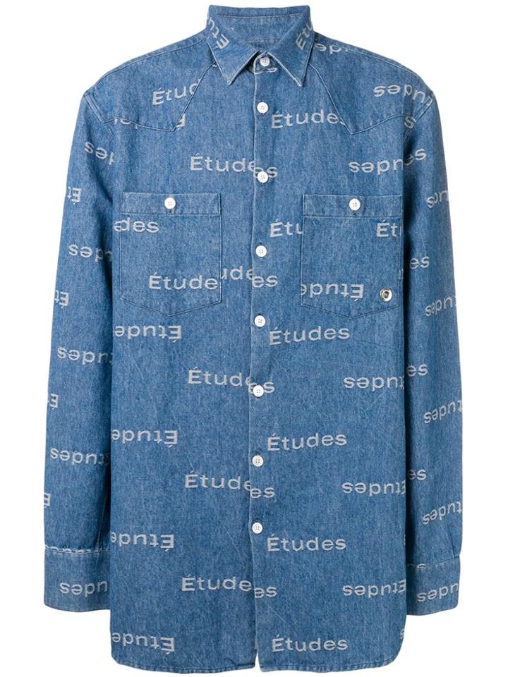 Études Nevada Jacquard Shirt - Blue