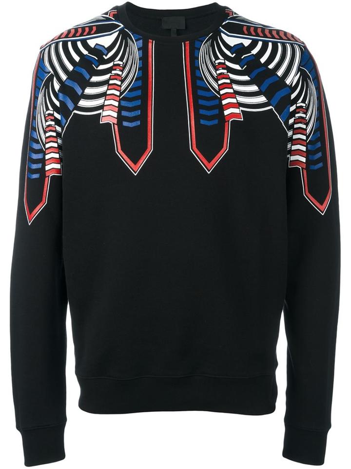 Les Hommes Shoulder Print Sweatshirt, Men's, Size: Large, Black, Cotton