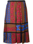 Marni Chain Print Skirt - Brown