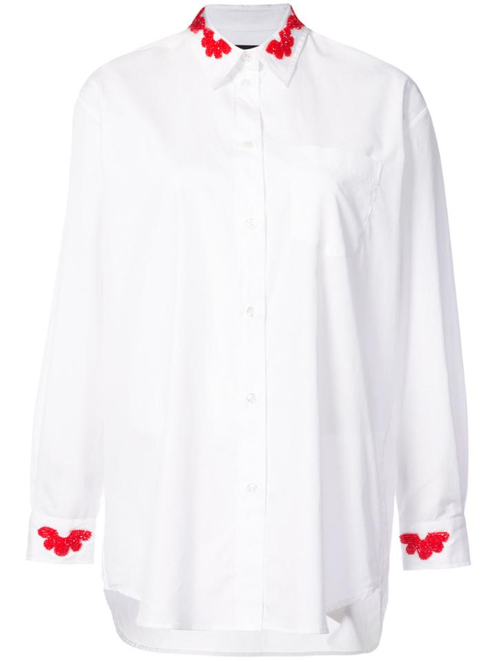 Simone Rocha Shirt With Beaded Appliqué - White