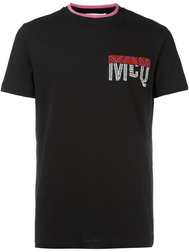 Mcq Alexander Mcqueen Stitched Logo T-shirt, Men's, Size: Xl, Black, Cotton