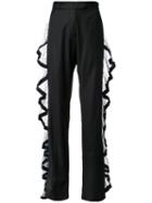 Preen By Thornton Bregazzi 'outline' Trousers, Women's, Size: Small, Black, Virgin Wool
