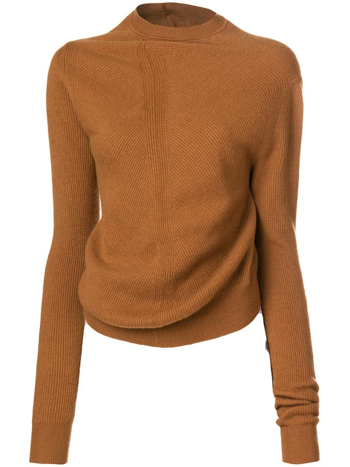 Jil Sander Twisted Jersey Jumper - Brown
