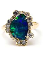 Kimberly Mcdonald 18k Yellow Gold Boulder Opal & Diamond Ring