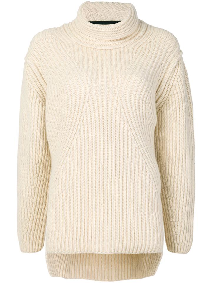 Isabel Benenato Roll-neck Sweater - White