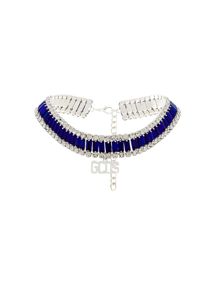 Gcds Crystal Stone Choker - Blue