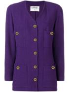 Chanel Pre-owned 1990's Collarless Jacket - Purple