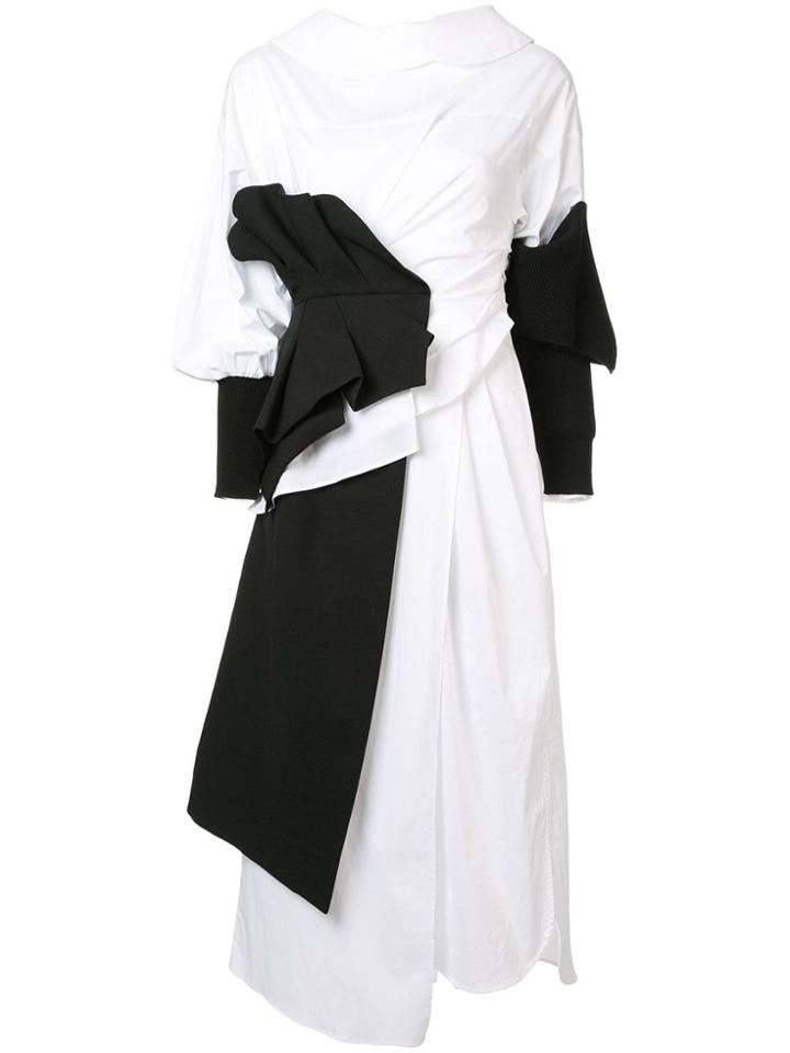 Enföld Asymmetrical Wrap Dress - White
