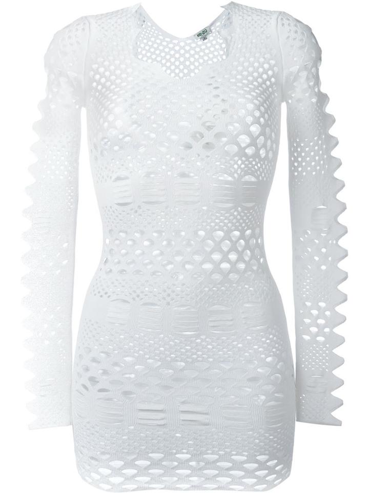 Kenzo Openwork Knit Lace Dress