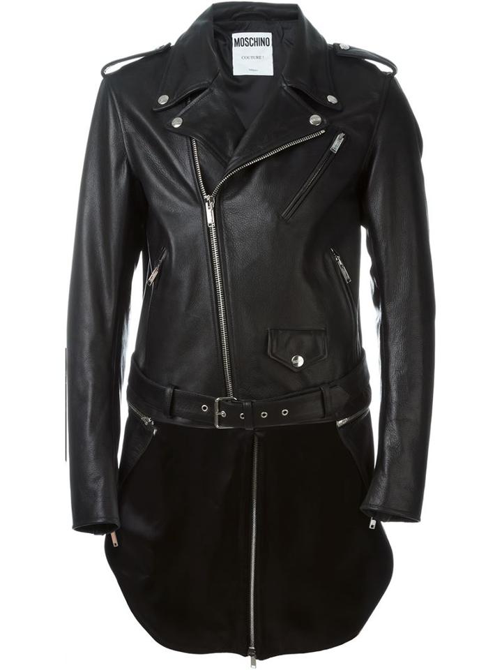 Moschino Dropped Hem Biker Jacket