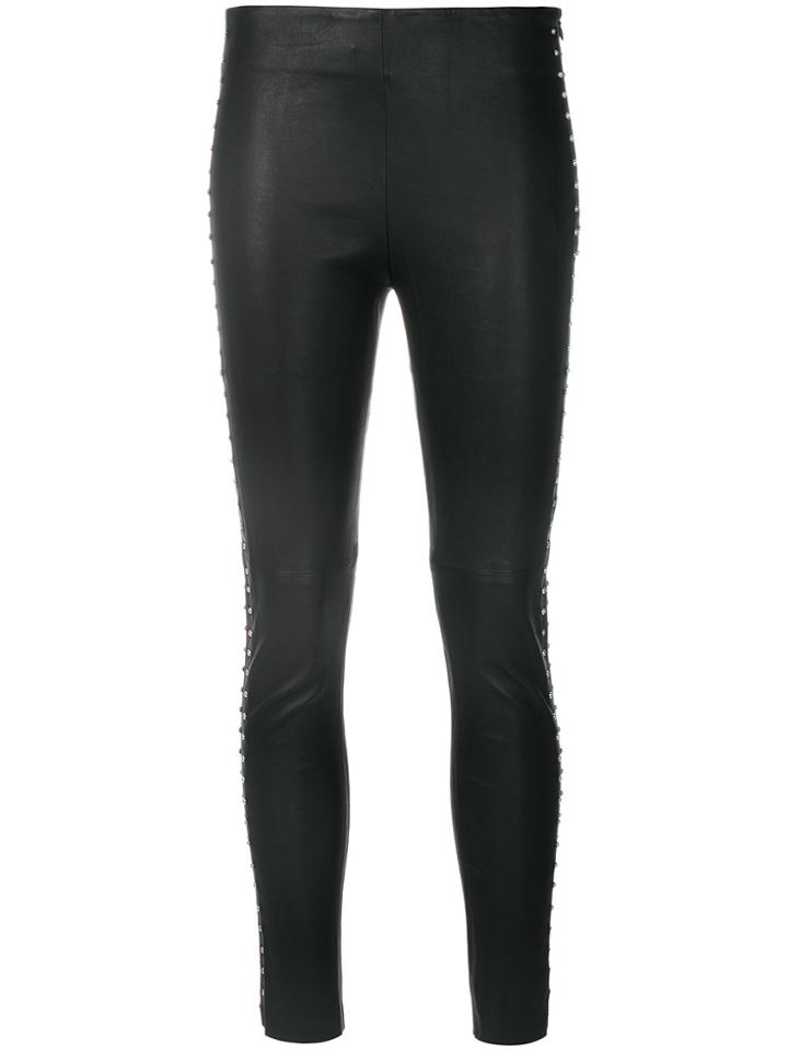 Iro Side Stud Skinny Trousers - Black