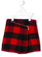Junior Gaultier Checked Wrap Skirt, Girl's, Size: 12 Yrs, Red