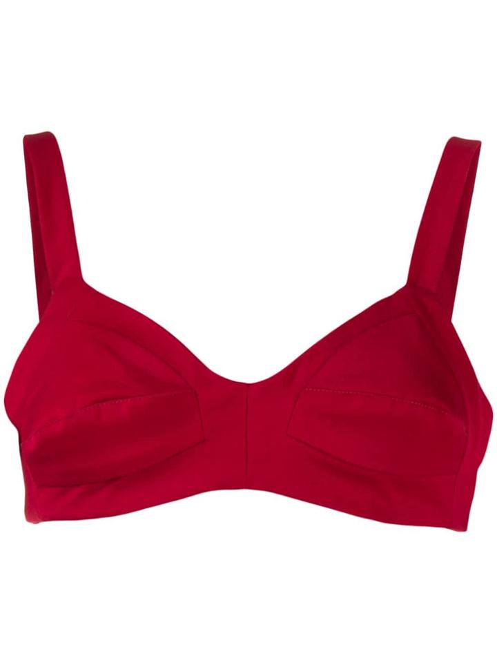 Atu Body Couture Cropped Bra Top - Red