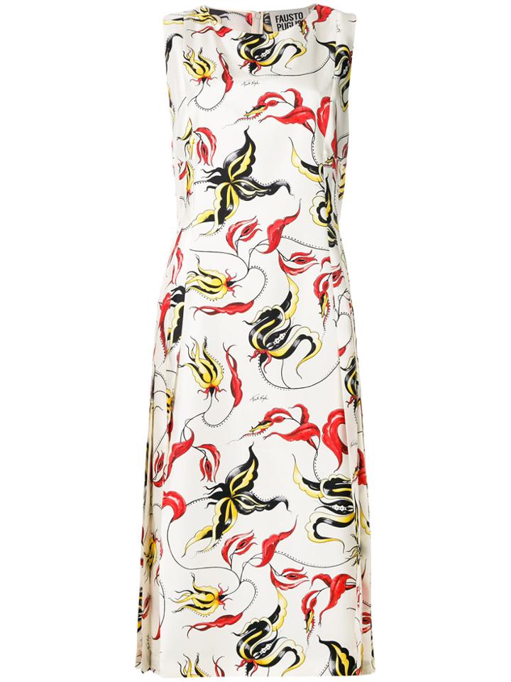 Fausto Puglisi Printed Midi Dress - White