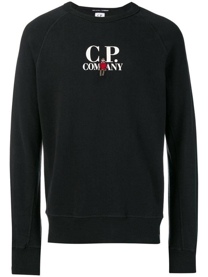 Cp Company Logo Print Sweater - Black