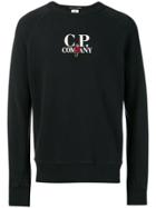 Cp Company Logo Print Sweater - Black