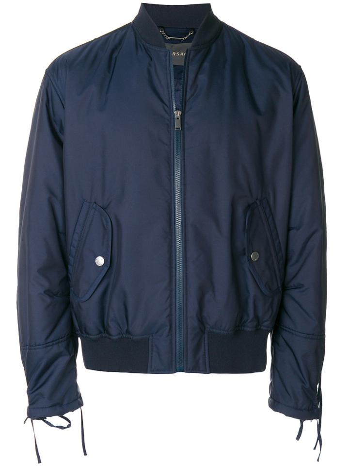 Versace Zip-embellished Bomber Jacket - Blue