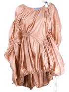 Mugler Asymmetric Parachute Drawstring Dress - Pink