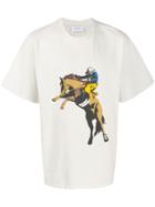 Rhude Cowboy Print T-shirt - Neutrals